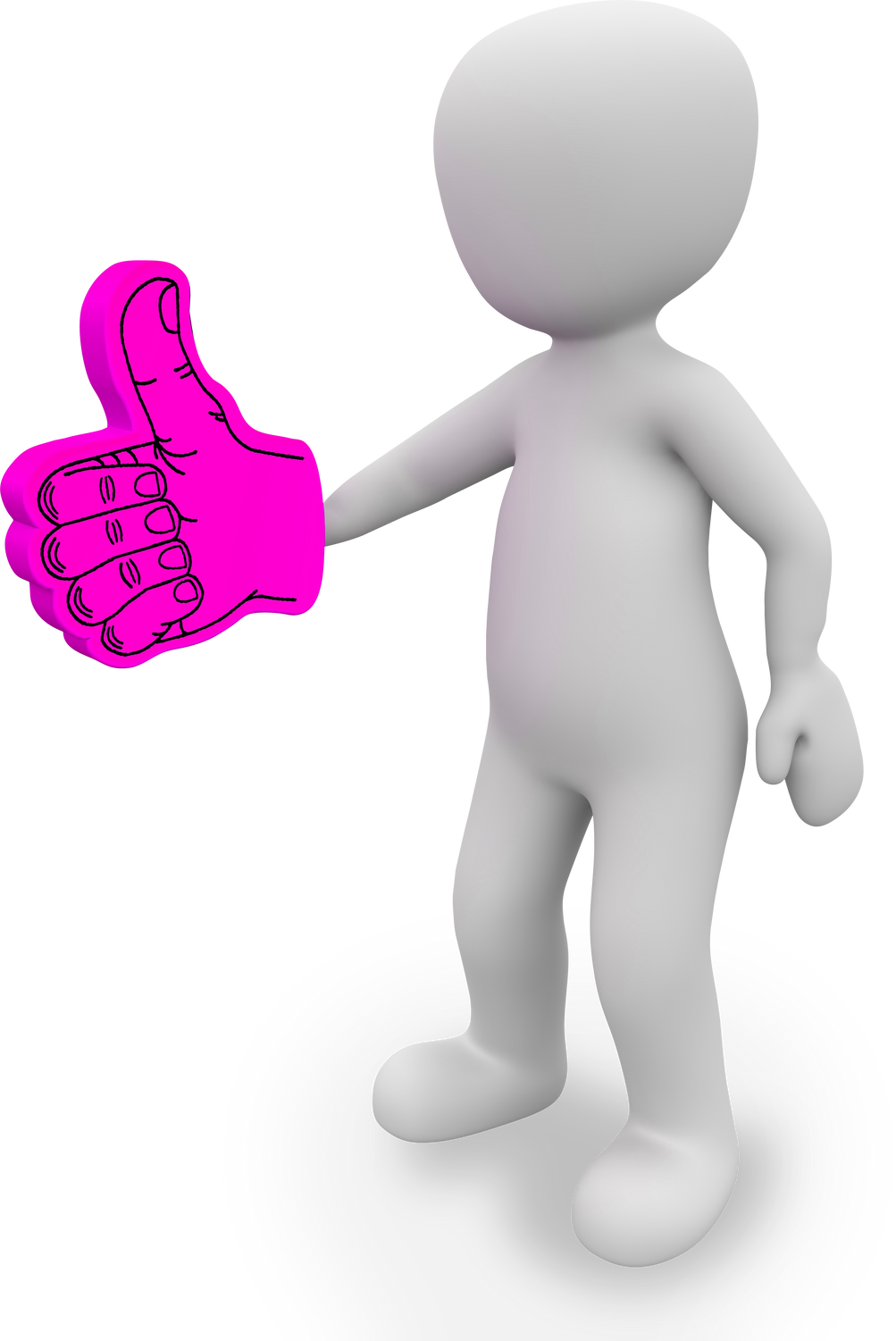 How to Make a Thumbs up Pose Pink